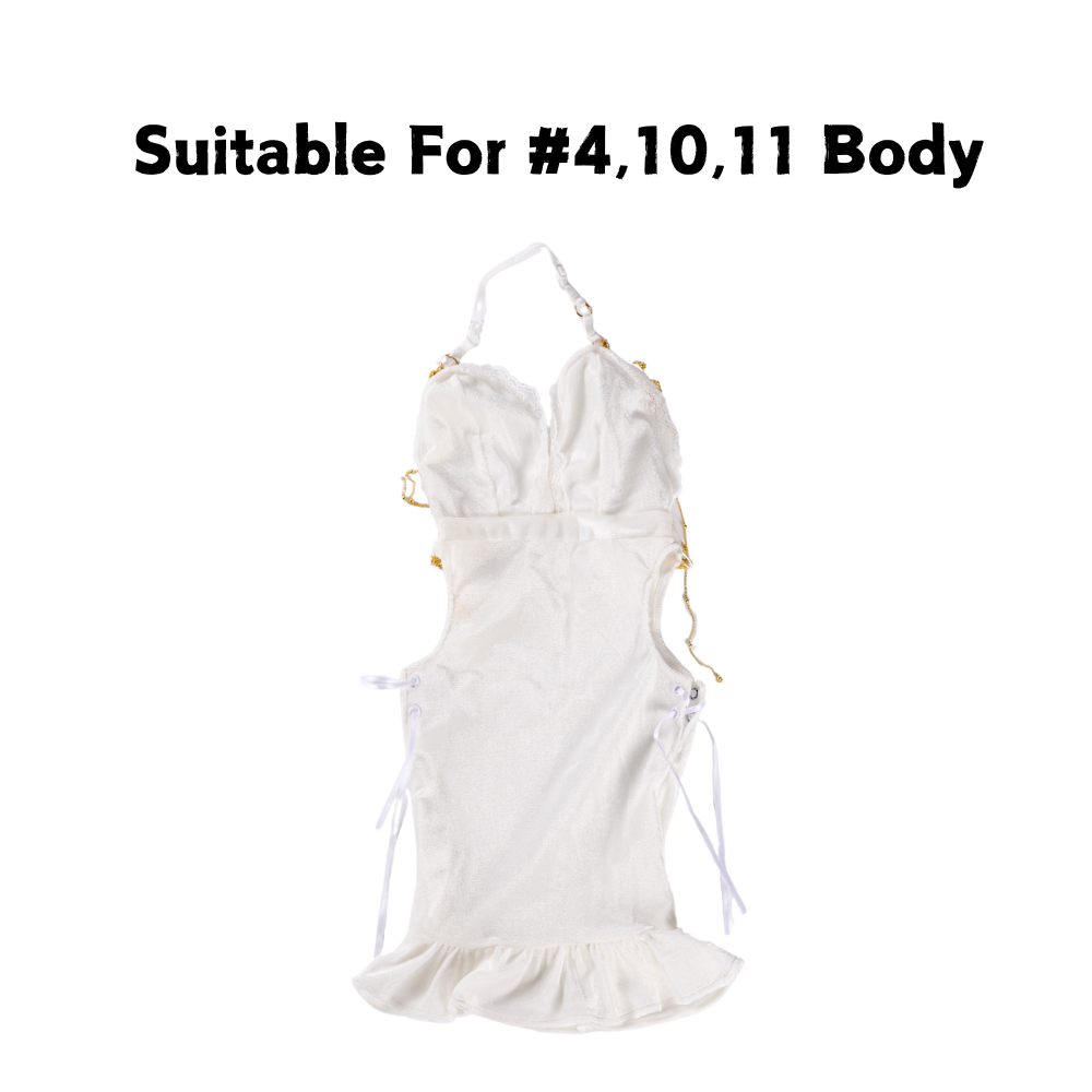 BBW Milf Mini Sex Doll Clothes White Formal Dress (For #4,10,11 Body) – MRLSEXDOLL