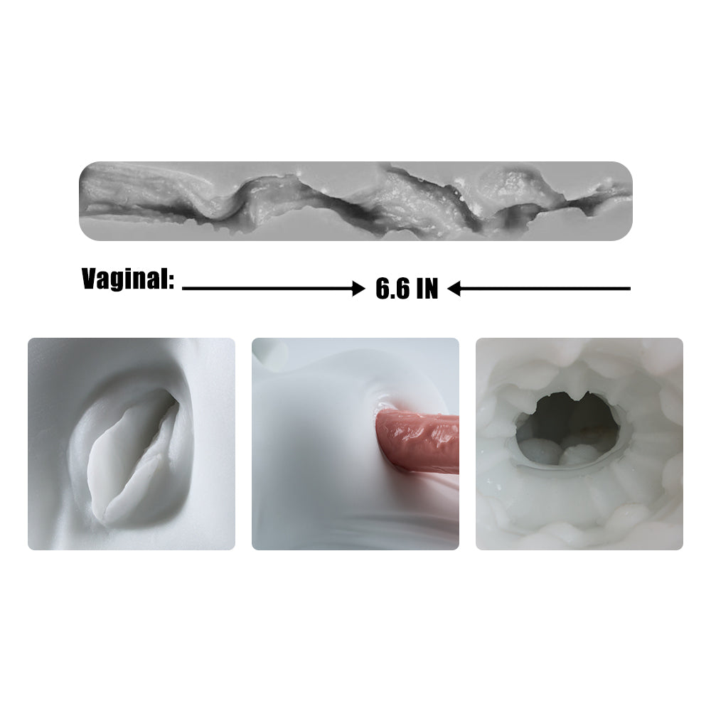 Image of Cathy:Sex Doll Torso long skirt girl All-White Design Sex Toy For Men