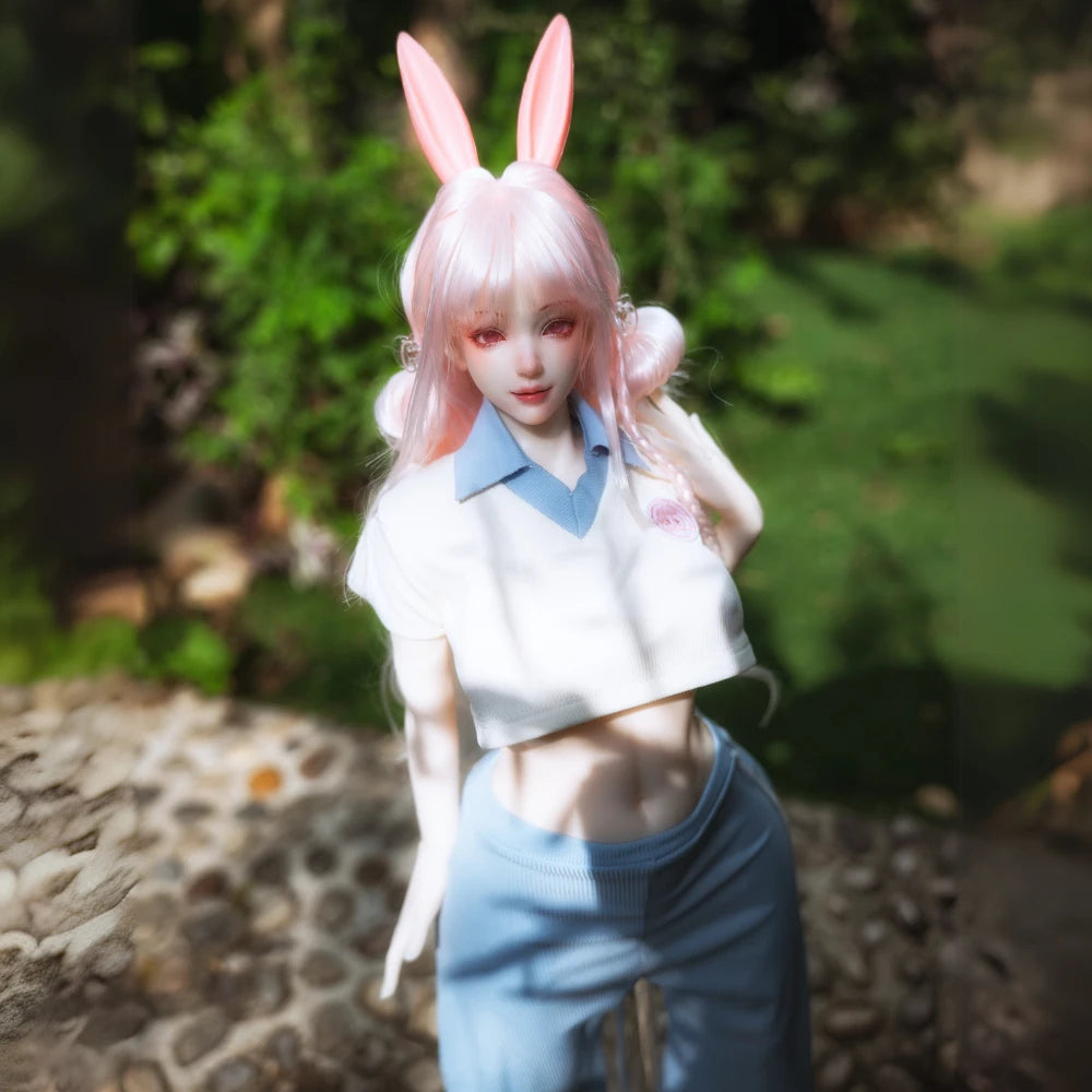 Image of MRL Sex Doll Clothes School Uniform Polo T-shirt (For #2,3,6,8 Body)