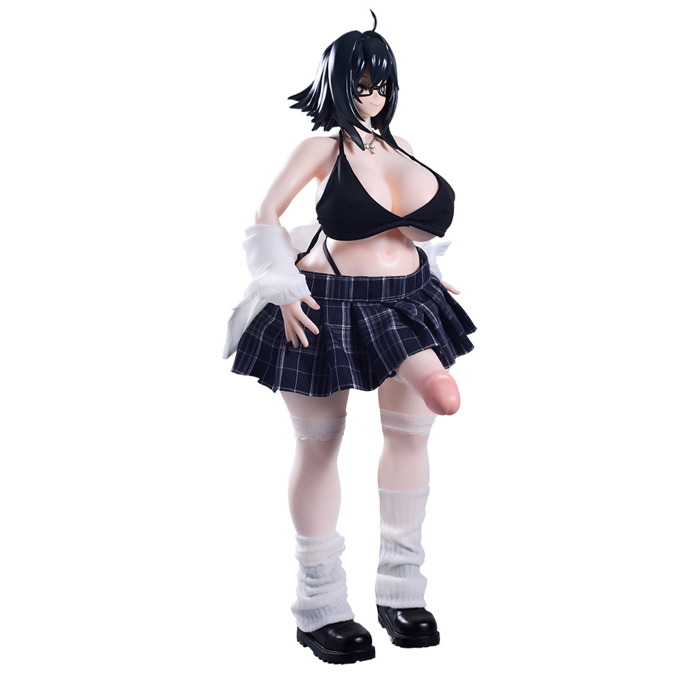Image of The front view of  Sinesian x MRLSEXDOLL futa hentai anime figure, a big tits milf toy.