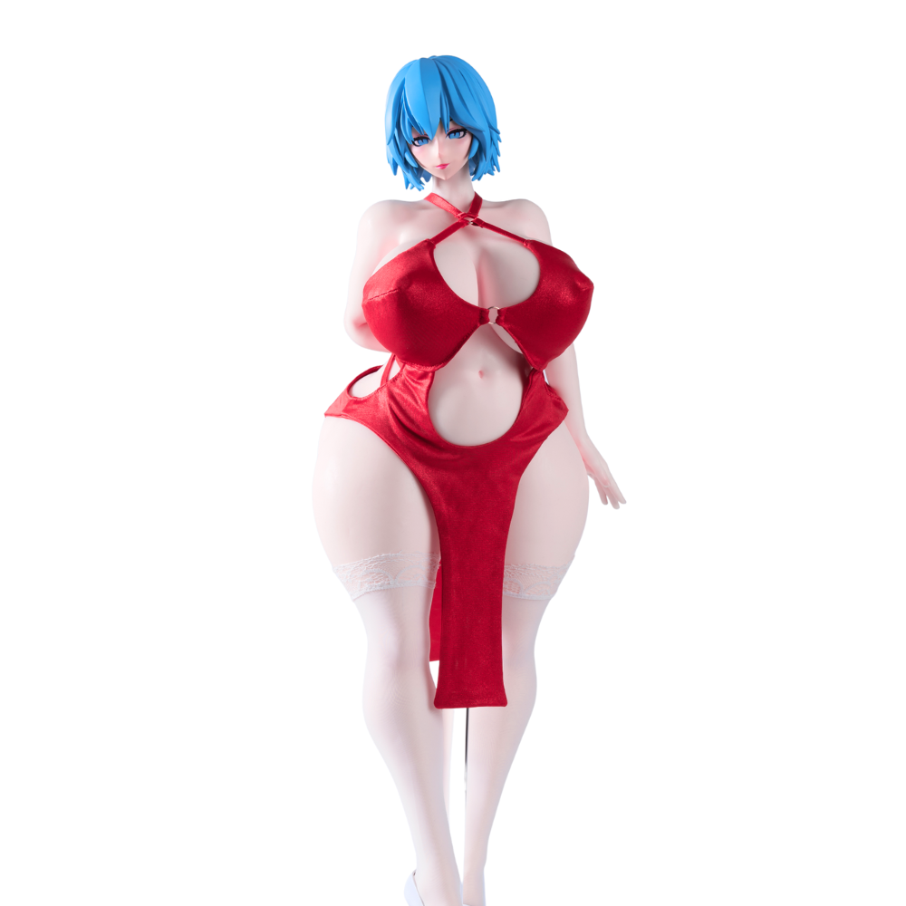 Image of Mini Sex Doll Clothes Red Gown Sexy Dress (For #2,5,7,8 Body)