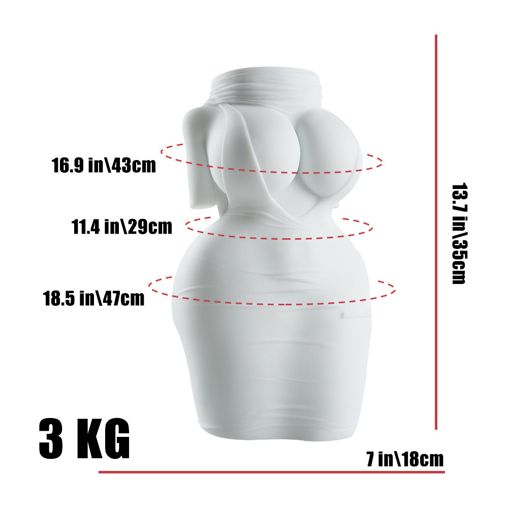 Image of Cathy:Sex Doll Torso long skirt girl All-White Design Sex Toy For Men