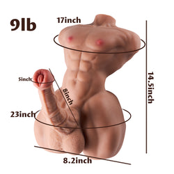 Arthur: Torso Sex Doll With Horse Dildo Universal Sex Toys  MRLSEXDOLL