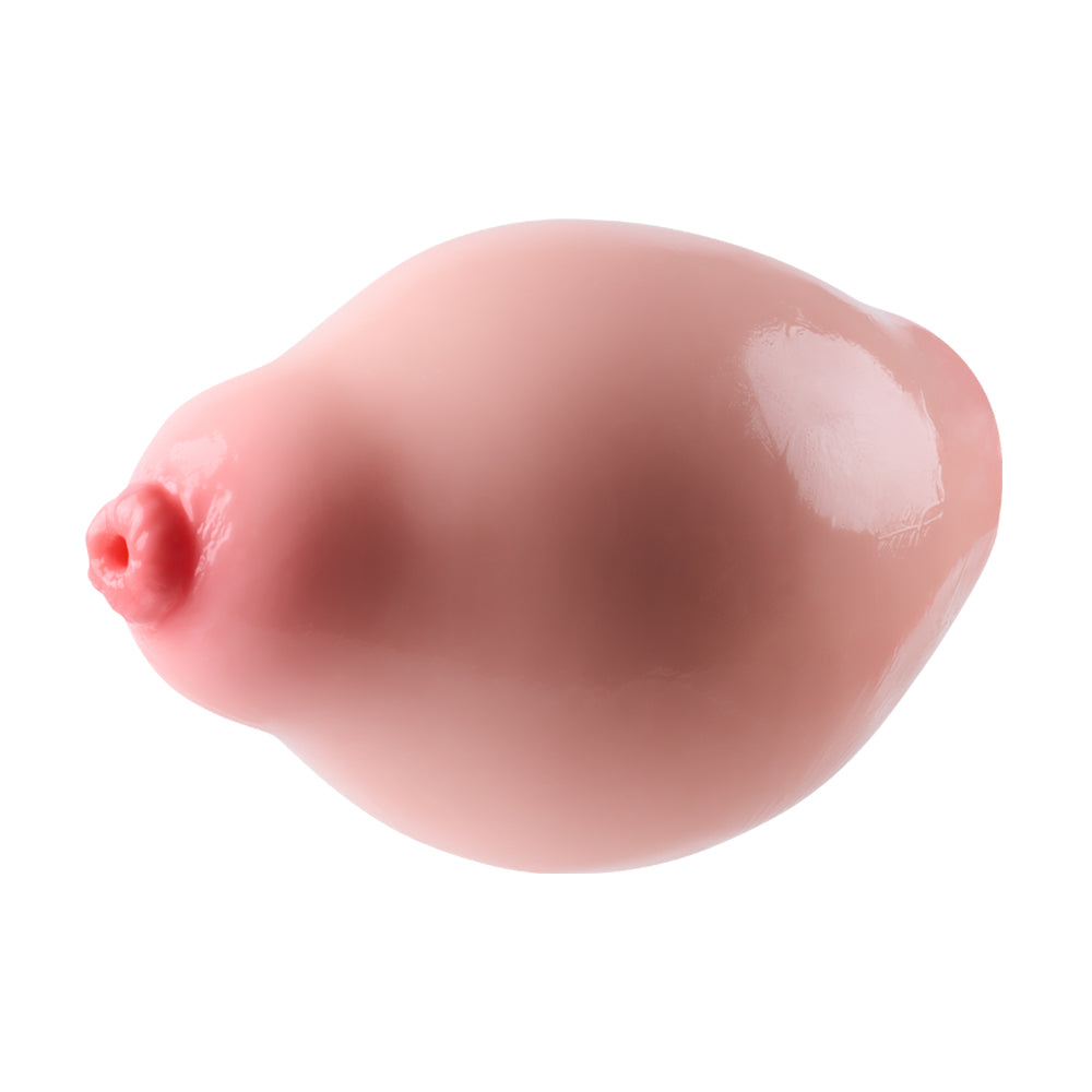 Image of A hentai onahole designed for nipple penetration, shaped like a single breast.