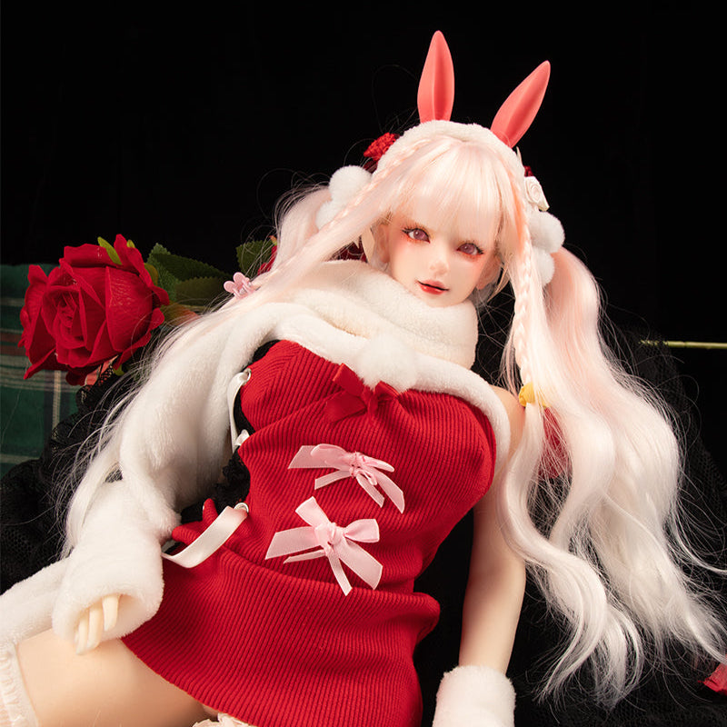 Mini Sex Doll Dress Up Red Plush Skirt Set Cosplay Clothing (For #2,3, MRLSEXDOLL Mini Sex Doll Dress Up Red Plush Skirt Set Cosplay Clothing (For #2,3, MRLSEXDOLL