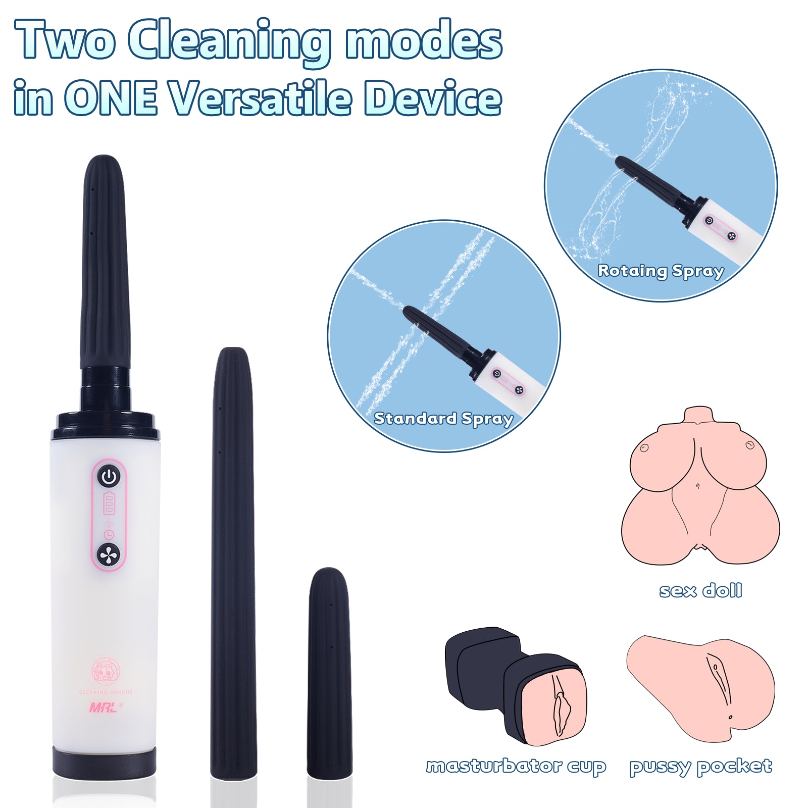 MRLSEXDOLL Automatic Cleaning Douche For Male Masturbator MRLSEXDOLL Automatic Cleaning Douche For Male Masturbator