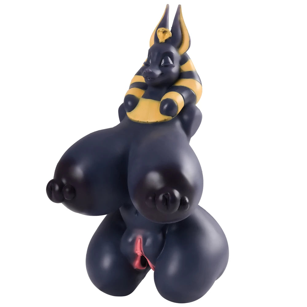 Image of Anubis medical silicone BBW sex doll torso in a front three-quarter view