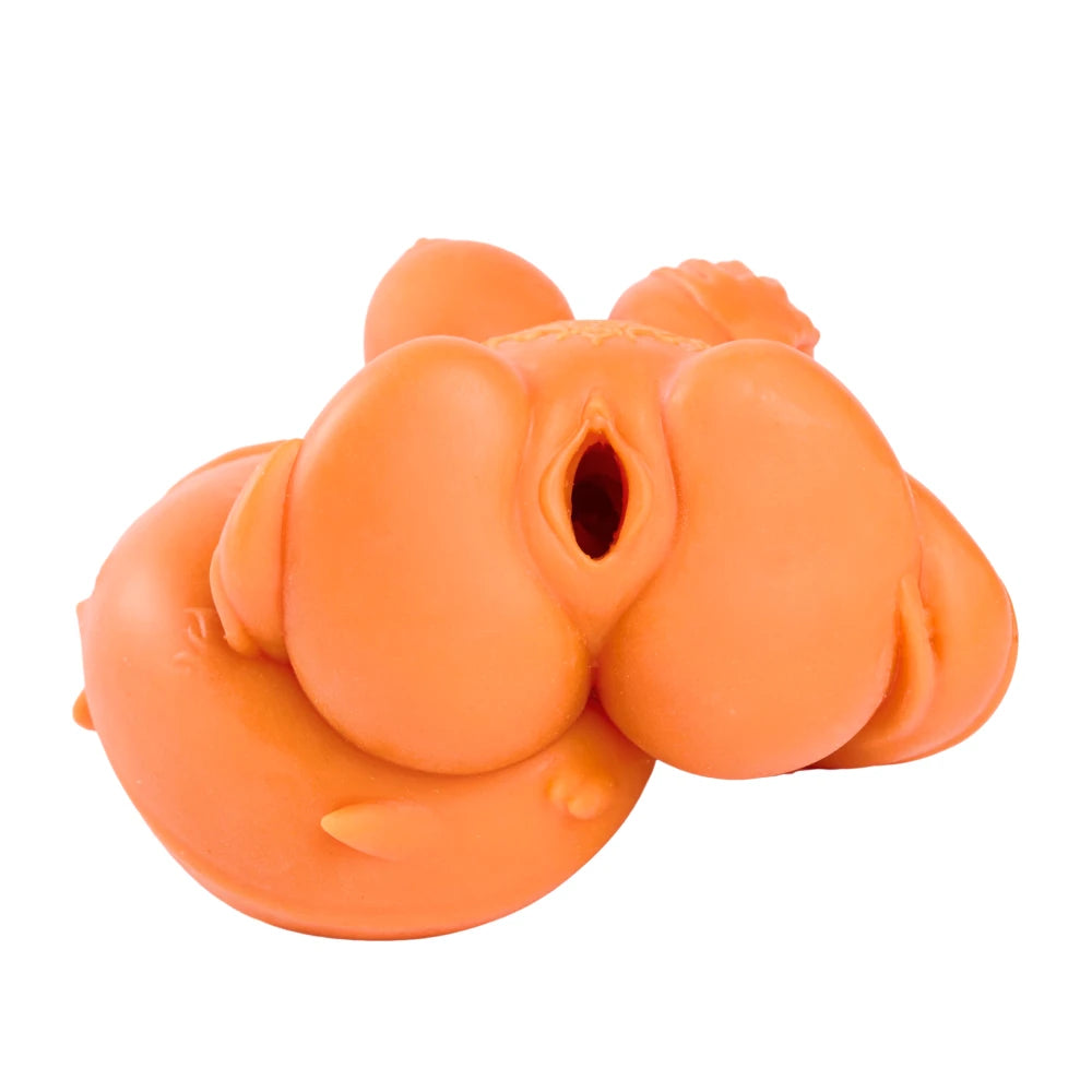 Image of Close-up of the Ebiko onahole vaginal opening and surrounding medical silicone sculpt