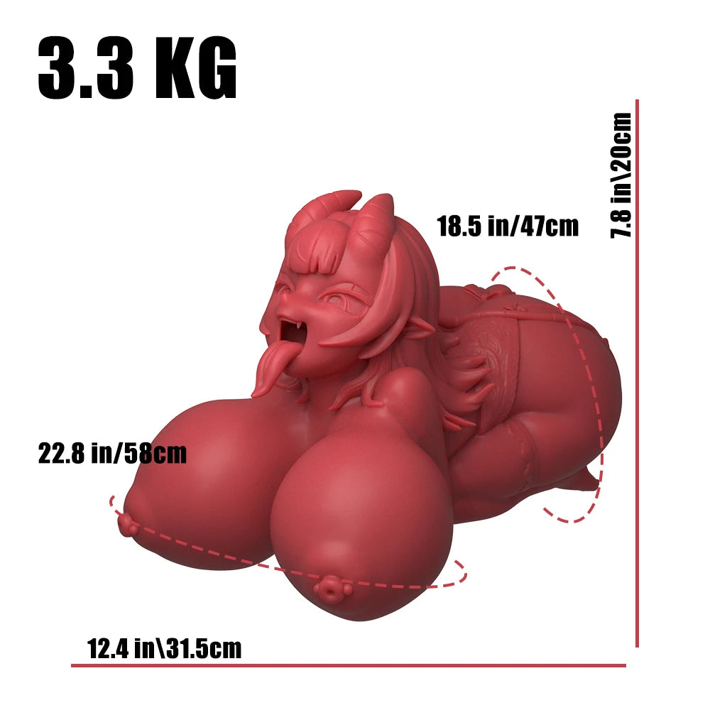 Image of Meru The Succubus: Co-branding Blowjob Sex Toy Red Skin Hentai Doll