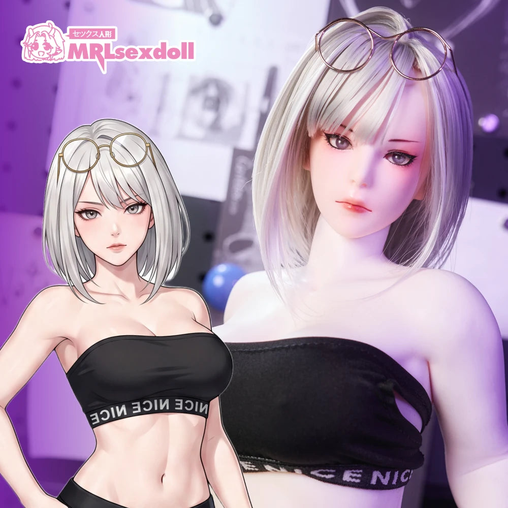 Image of MRL × @tyviania Lily character artwork shown beside the finished anime sex doll face sculpt.